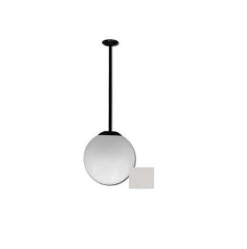 Dabmar 16-in 16W LED Drop Down Globe Ceiling Light w/ 12-in Stem, 85V-265V, 5000K, White