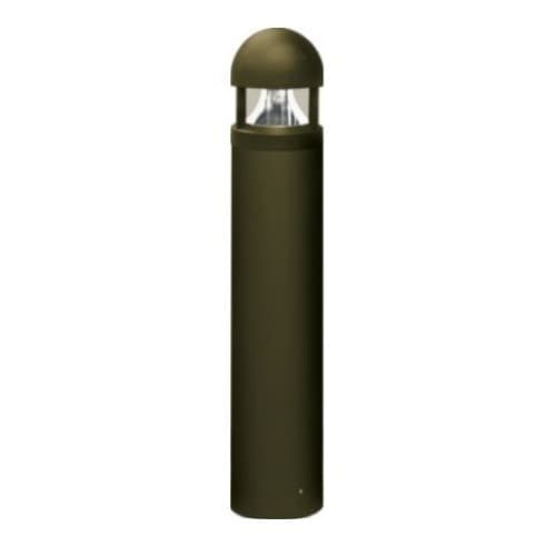 Dabmar 9W LED Round Bollard Light w/ Clear Lens, GU24, 120V, 4000K, Bronze