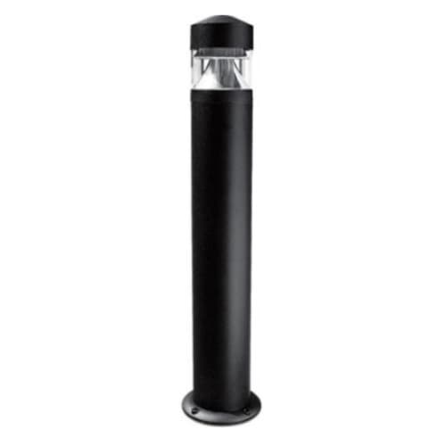 Dabmar Aluminum Bollard Light w/ Clear Lens w/o Bulb, E26, 120V, Black