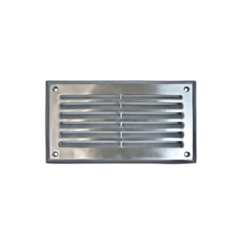 Dabmar 9-in 5W LED Recessed Step Light, Louver, PL, 85V-264V, 3000K, St. Steel