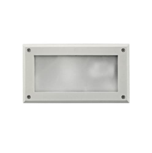 Dabmar 9-in 5W LED Recessed Step Light, Open Face, PL LED, 85V-264V, 3000K, White