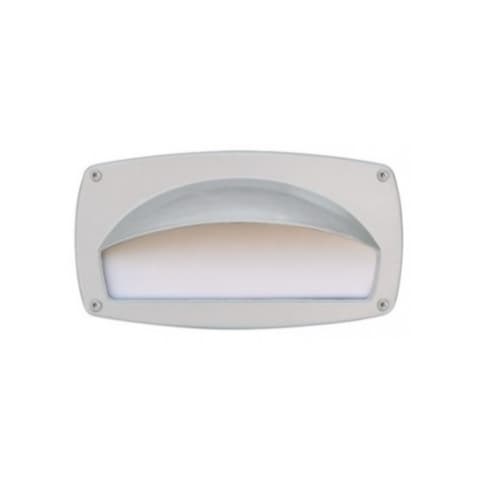 Dabmar 9-in 9W LED Recessed Step Light w/ Eyelid, G24 LED, 85V-265V, 5000K, White