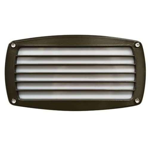 Dabmar 8W LED Recessed Step & Wall Light, Louvered Brick, 85V-265V, Bronze