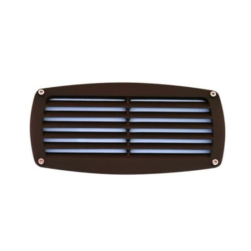 Dabmar 9-in 12W LED Recessed Step Light w/ Louver, G24 LED, 120V-277V, 3000K, Bronze