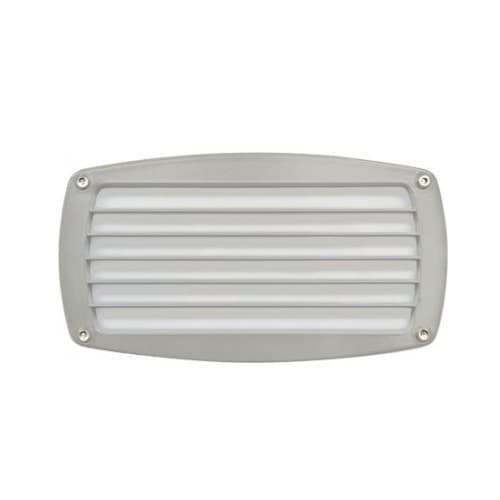 Dabmar 9-in 12W LED Recessed Striped Louvered Step Light, G24 LED, 120V-277V, 3000K, White