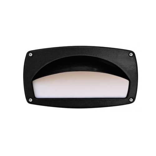 Dabmar 9-in 12W LED Recessed Step Light w/ Hood, G24 LED, 120V-277V, 3000K, Black