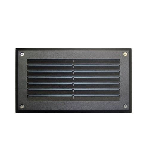 Dabmar 9-in 12W LED Recessed Step Light w/ Louver, G24 LED, 120V-277V, 3000K, Black