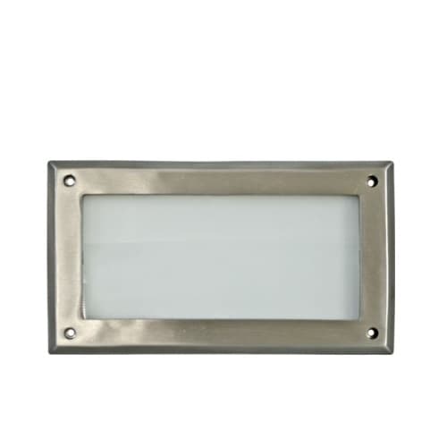 Dabmar 9-in 12W LED Recessed Open Face Step Light, G24 LED, 120V-277V, 3000K, St. Steel