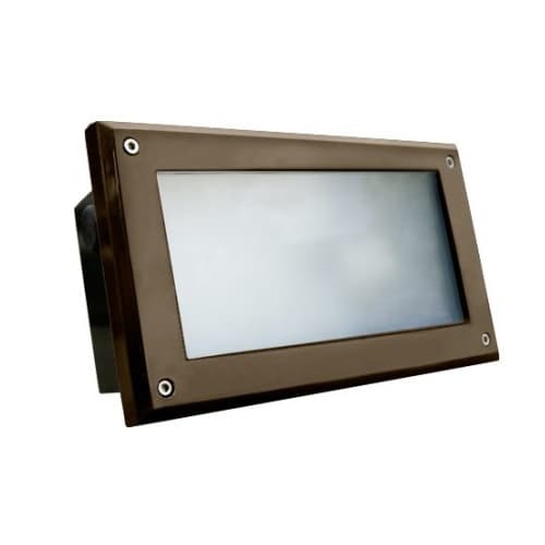 Dabmar 7W LED Corrosion Resistant Recessed Step Light w/ Open Face, G24 LED, 3000K, Bronze