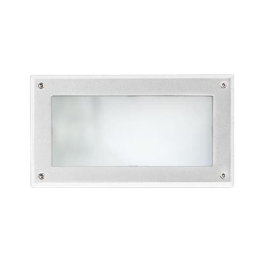 Dabmar 12W LED Corrosion Resistant Recessed Step Light w/ Open Face, G24 LED, 5000K, White