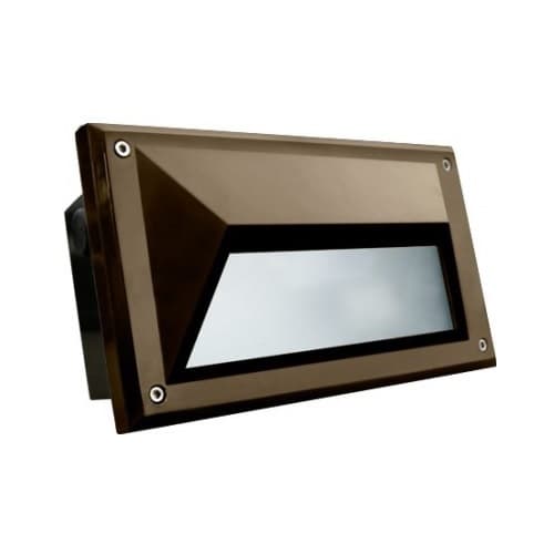 Dabmar 9W LED Corrosion Resistant Recessed Step Light w/ Hood, G24 LED, 5000K, White