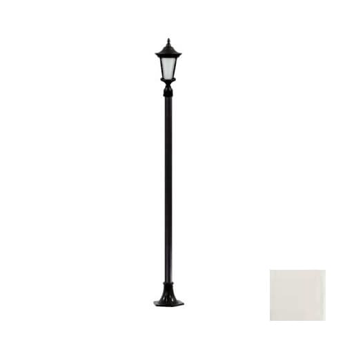 Dabmar 6W 9-ft LED Gabriella Post Top Light, Single-Head, A19, 120V, White