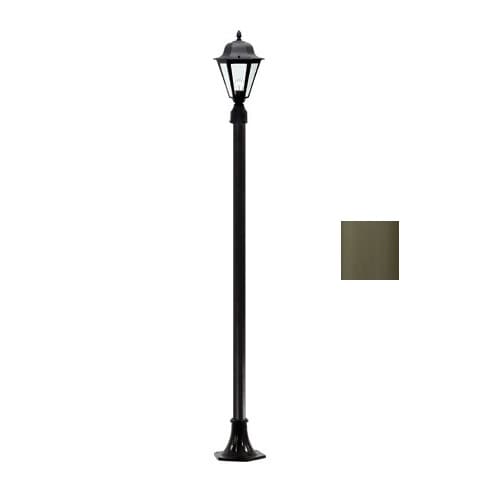 Dabmar 16W 8-ft LED Daniella Post Top, Single-Head, 120V, Bronze/Frosted