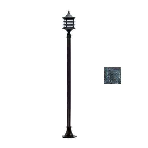 Dabmar 9W 8-ft LED Stephanie Lamp Post, Single-Head, A19, 120V, Verde Green