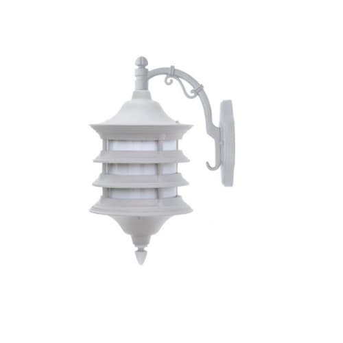 Dabmar 16W Stephanie LED Decorative Wall Mount Fixture, Glass Lens, White