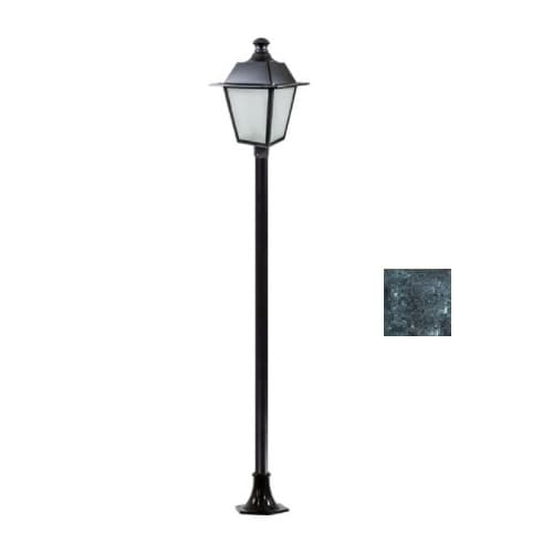 Dabmar 16W LED Lamp Post, Single-Head, E26, 85V-265V, Verde Green/Frosted