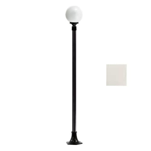 Dabmar 9W LED Globe Lamp Post, Single-Head, A19, 120V, White