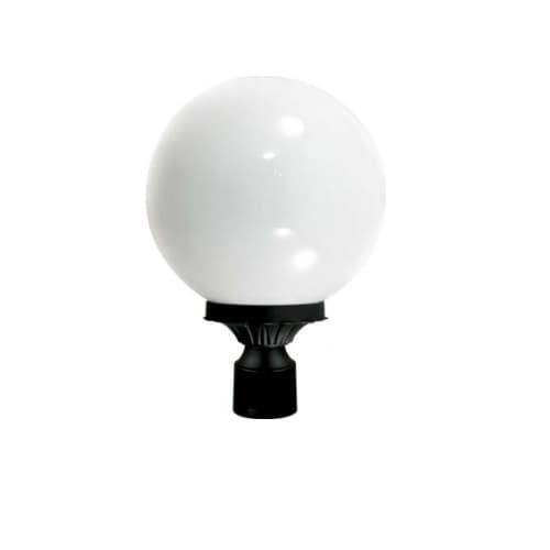 Dabmar 16W Emily Single Head Globe LED Light Post Fixture, Black