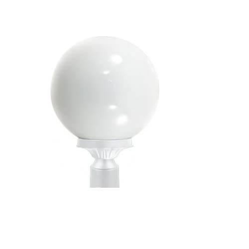 Dabmar 16W Emily Single Head Globe LED Light Post Fixture, White