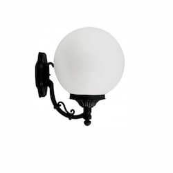 16W Emily Small Single Head Wall Fixture, Globe, Black