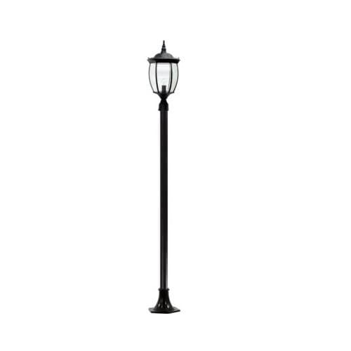 Dabmar 9-ft 6W LED Victoria Lamp Post, Single-Head, A19, 120V, 6500K, Black