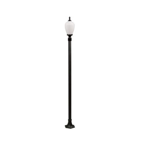 Dabmar 9-ft 9W LED Alisa Lamp Post, Single-Head, A19, GU24, 120V, Verde Green