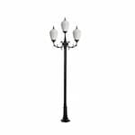 Dabmar 10-ft 6W LED Alisa Lamp Post, Three-Head, A19, 120V, White