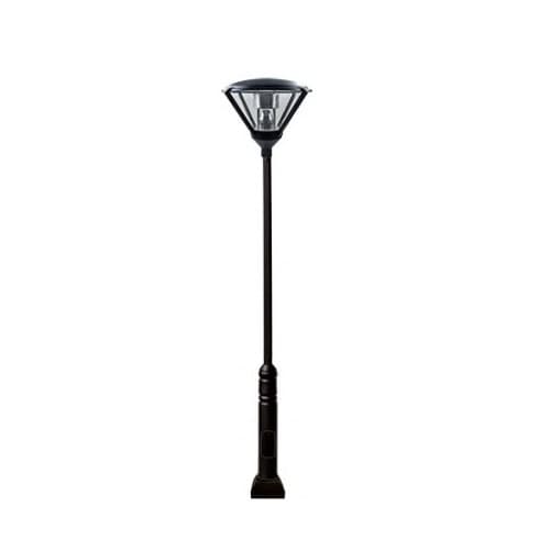 Dabmar 11-ft 30W LED Triangular Lamp Post Fixture, E26, 85V-285V, Black