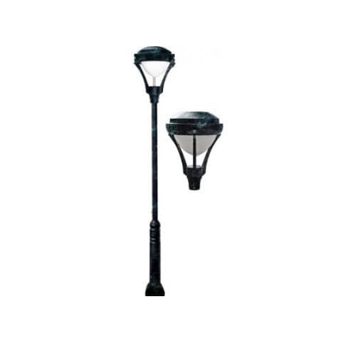 Dabmar 30W Single Light Architectural LED Lamp Post w/PC Lens, Verde Green