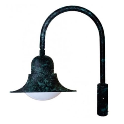 Dabmar 30W LED Goose Neck Post Light Fixture, 85V-265V, 6500K, Verde Green