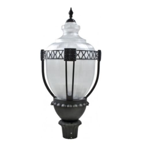 Dabmar Acorn Post Top Fixture w/ Clear Lens w/o Bulb, 120V, Black