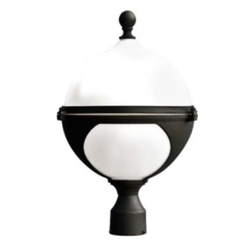 Dabmar Globular Post Top Fixture w/o Bulb, 120V, Black