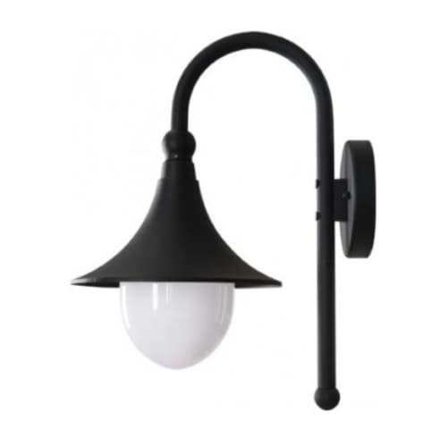 Dabmar 9W LED Goose Neck Wall Fixture, GU24, 120V, 4000K, Black