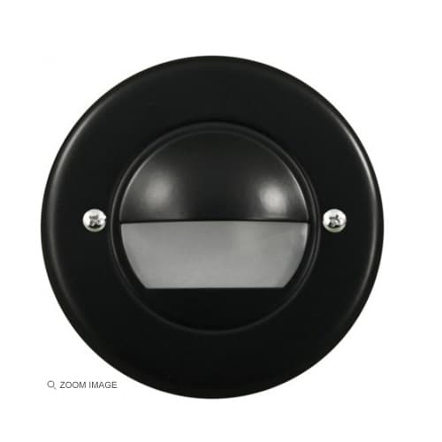 Dabmar 3W LED Step & Wall Light, Hooded, 12V, 3000K, Black