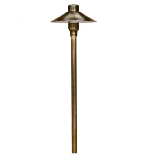 Dabmar 21-in 2.5W LED Path & Walkway Light, 12V, 6400K, Weathered Brass