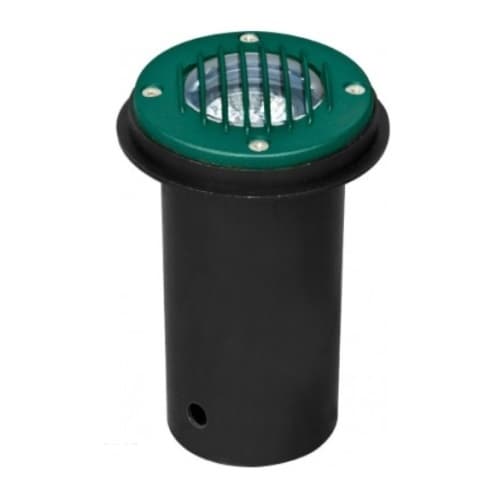 Dabmar 3W LED 2.5-in In-Ground Well Light w/ Grill, MR16, 12V, 2700K, Green