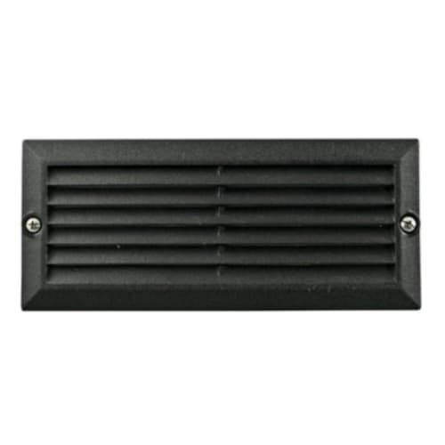 Dabmar Recessed Louvered Down Step & Wall Light w/o Bulb, 12V, Black