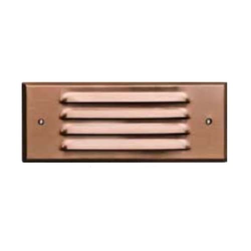 Dabmar 6W 6-in LED Recessed Louvered Step & Wall Light, 12V, 3000K, Copper