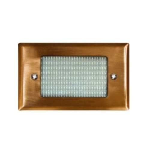 Dabmar 2.5W LED Recessed Open Face Step Light, Prismatic Lens, 6400K, Copper