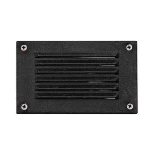 Dabmar 2.5W LED Recessed Louvered Down Step & Wall Light, 6400K, 12V, Black