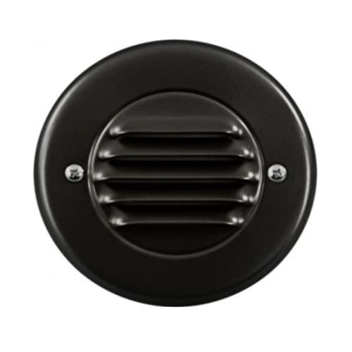 Dabmar Round Recessed Louvered Down Step Light w/o Bulb, 12V, Black