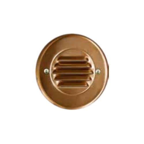 Dabmar Round Recessed Louvered Step & Wall Light w/o Bulb, Copper