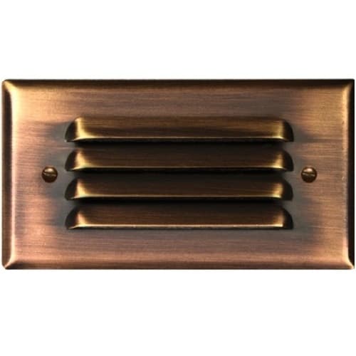 Dabmar 3.2W LED Step & Wall Light, Louvered Down, 12V, 6400K, Antique Bronze