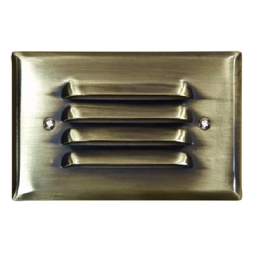 Dabmar 2.5W LED Step & Wall Light, Louvered, 12V, 6400K, Antique Brass