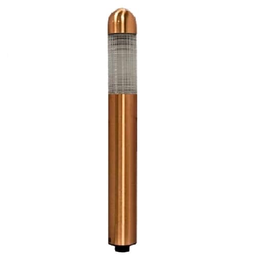 Dabmar 9" 3W LED Area Light, Mini Bollard, 12V, Amber, Copper