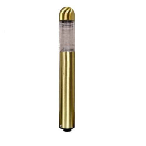 Dabmar 9" 2.5W LED Area Light, Mini Bollard, 12V, 3000K, Brass