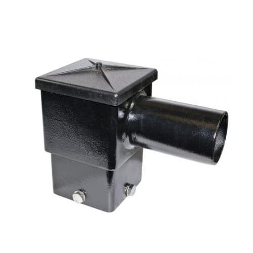 Dabmar 4x4-in Steel Post Top Mounting Bracket with Horizontal Arm, Black