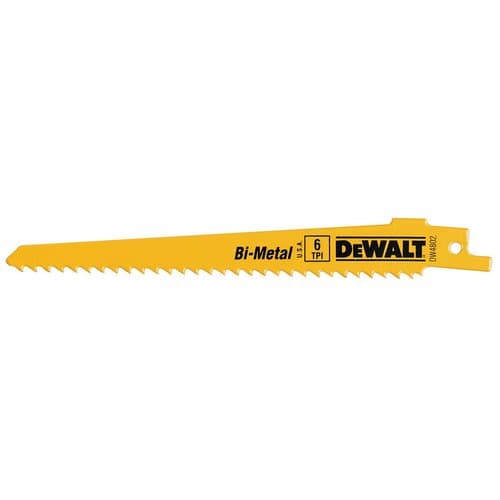 Dewalt 6" 6TPI Taper Back Bi-Metal Reciprocating Saw Blade