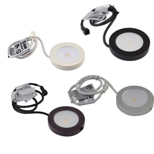 Diode LED 4W LED Undercabinet Light, Link, Dim, 240 lm, 12V, 2700K, Aluminum