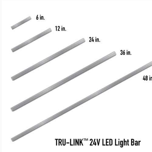 Diode LED 1-ft 4.8W LED Undercabinet Light, Dim, 320 lm, 24V, 3000K, Silver